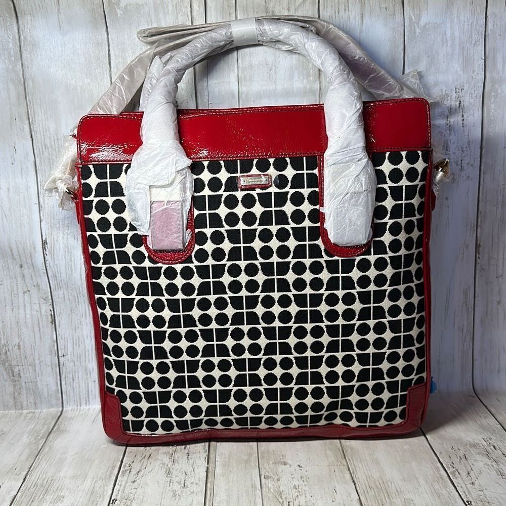 Kate Spade‎ Cornelia Street Noel Blair Tote Shoulder Bag Red Leather and Fabric
